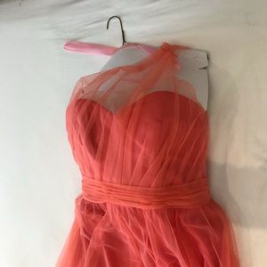 Beautiful Coral tulle prom dress